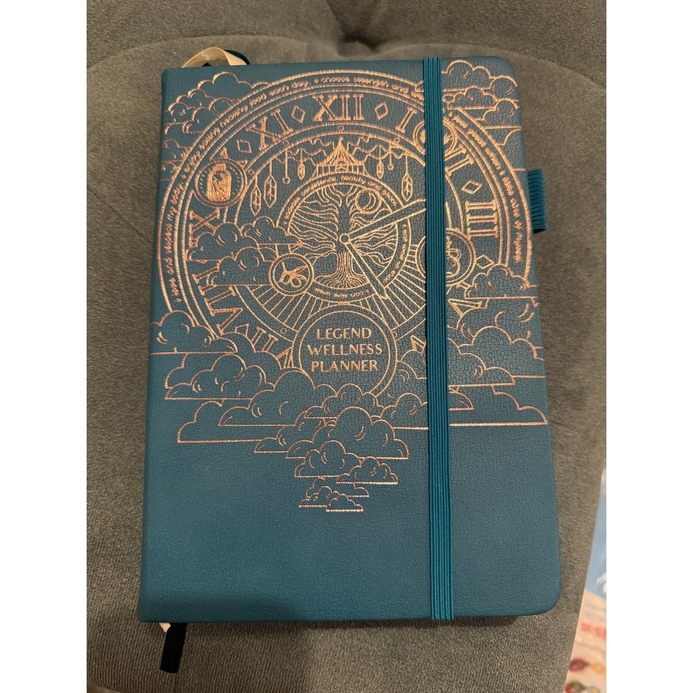 Legend Wellness Planner Journal Goal Setting Health Tracker Teal Rose Gold